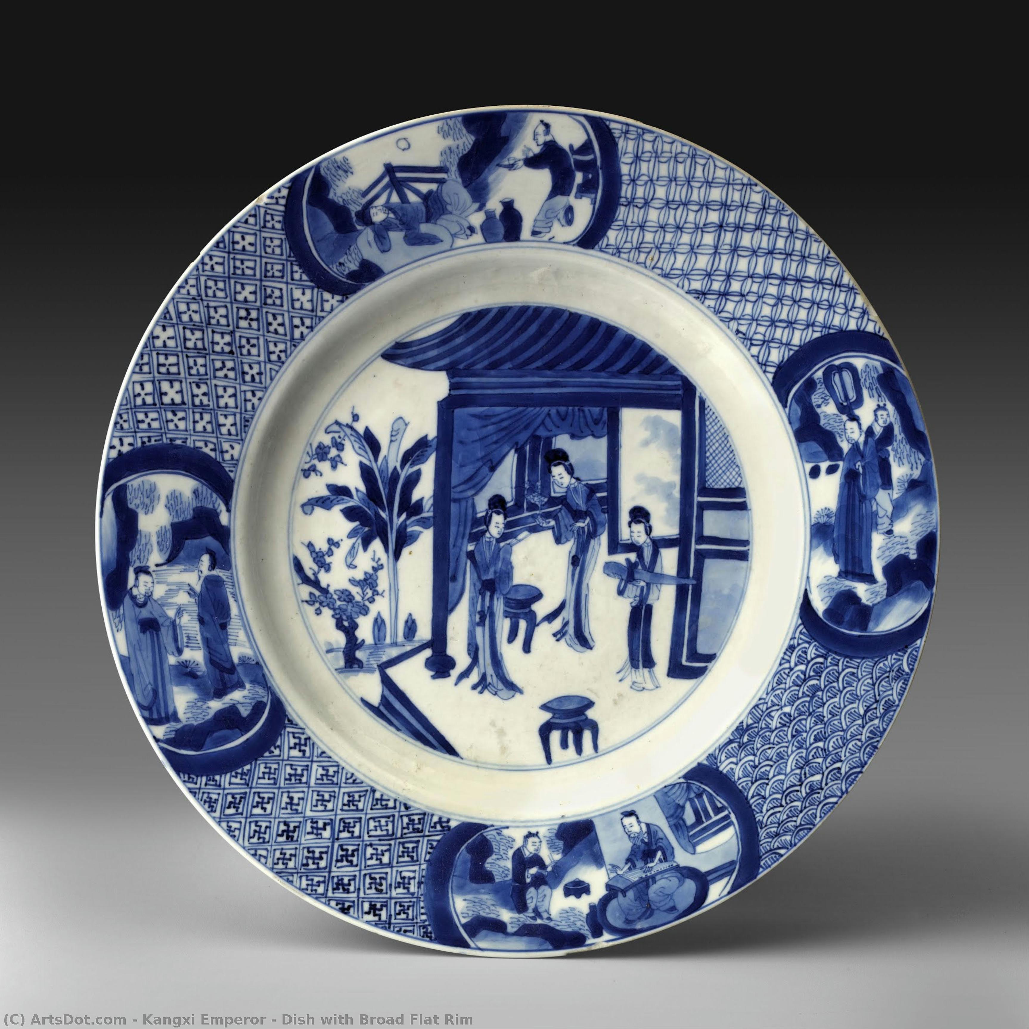 kangxi emperor - Dish with Broad Flat Rim