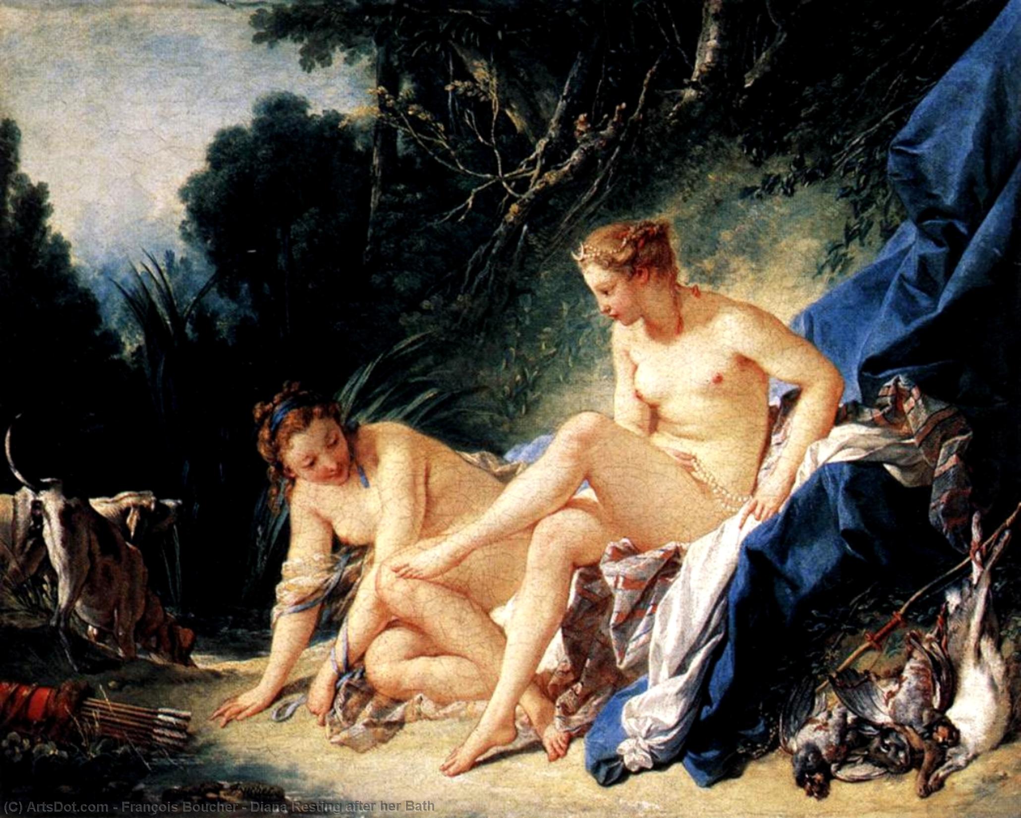 François Boucher - Diana Resting after her Bath