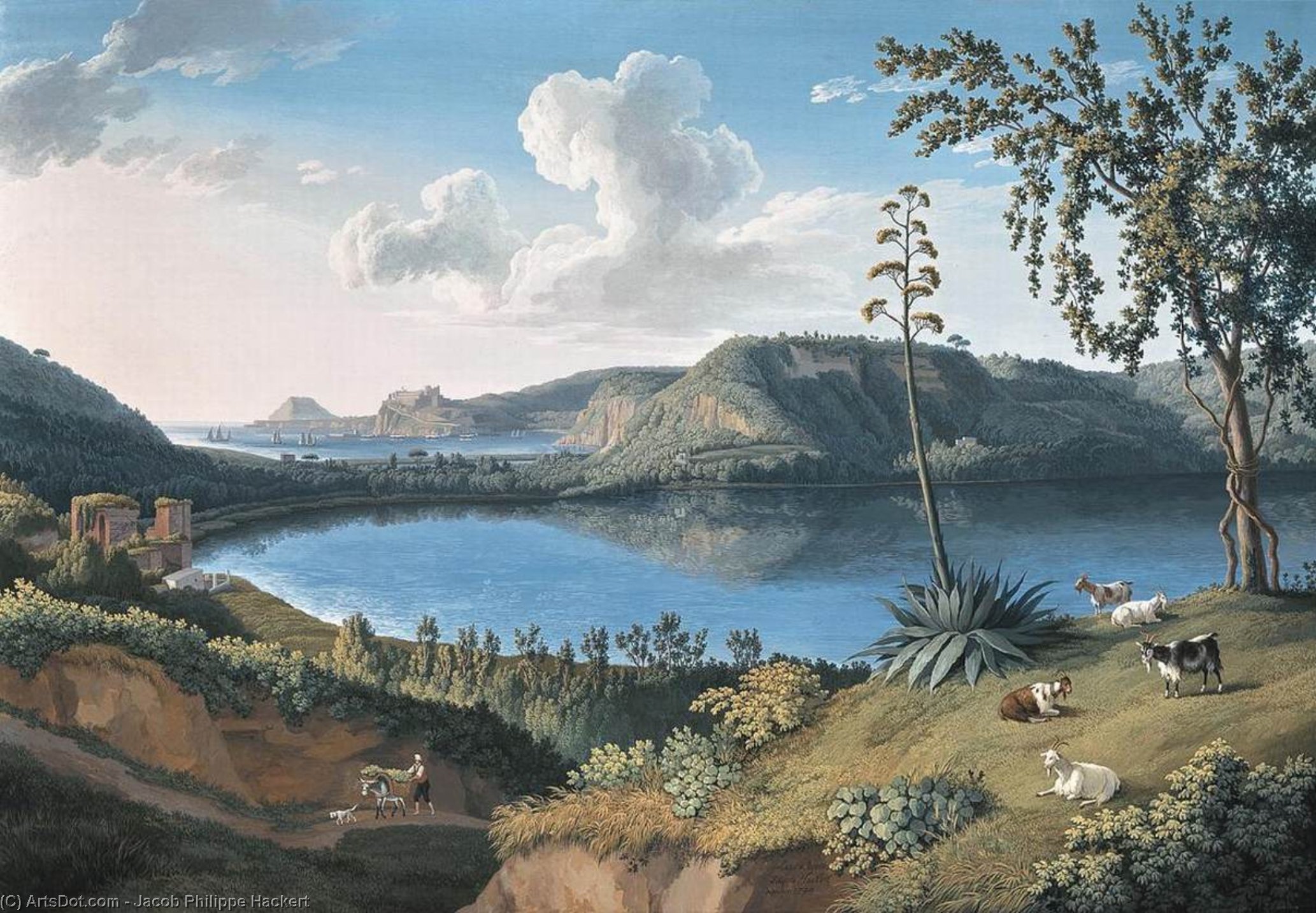 jacob philippe hackert - Lago d'Averno