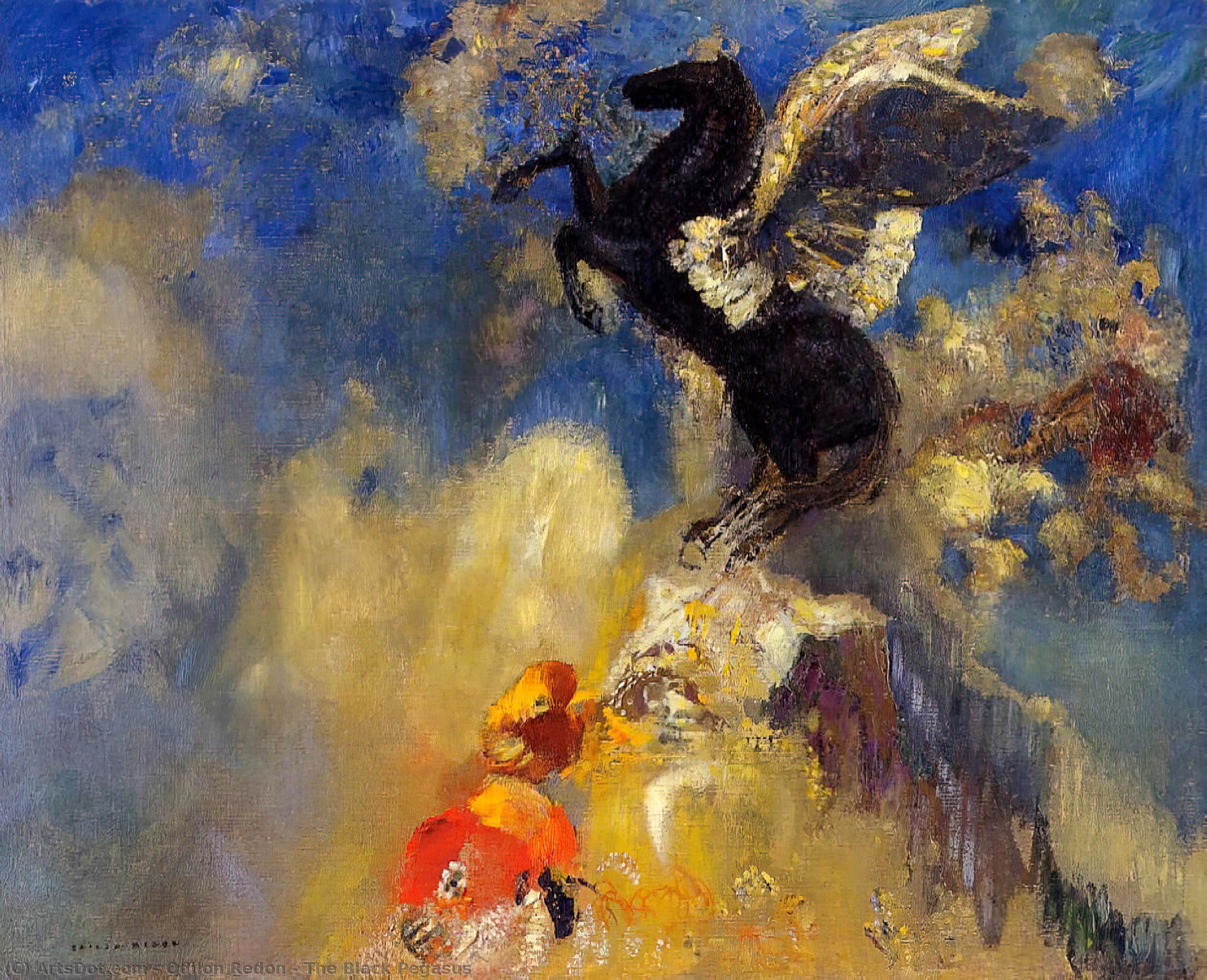 Odilon Redon - The Black Pegasus