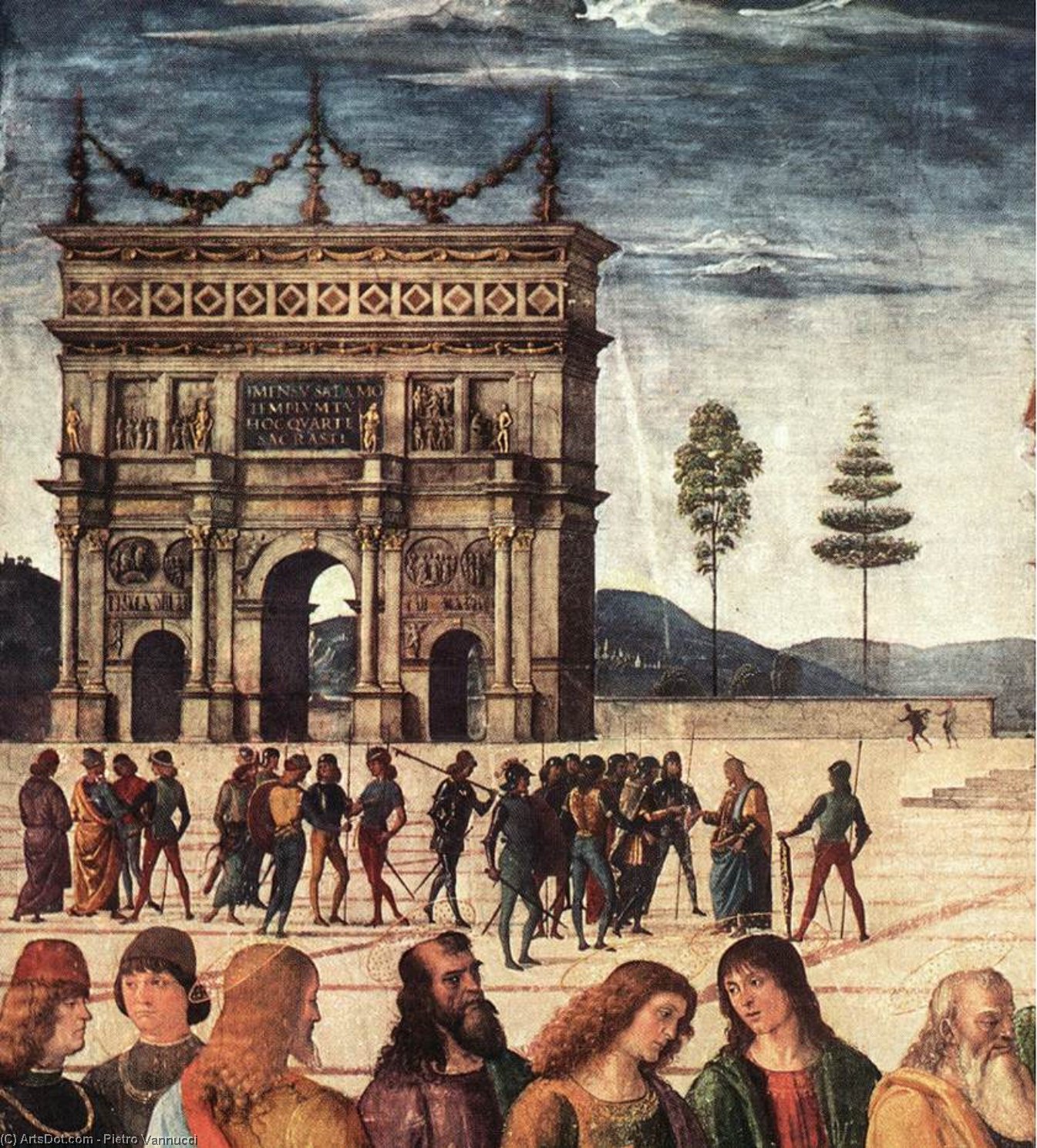 Chrystus Przekazujący Klucze Św. Piotrowi (detal 2) — Pietro Perugino