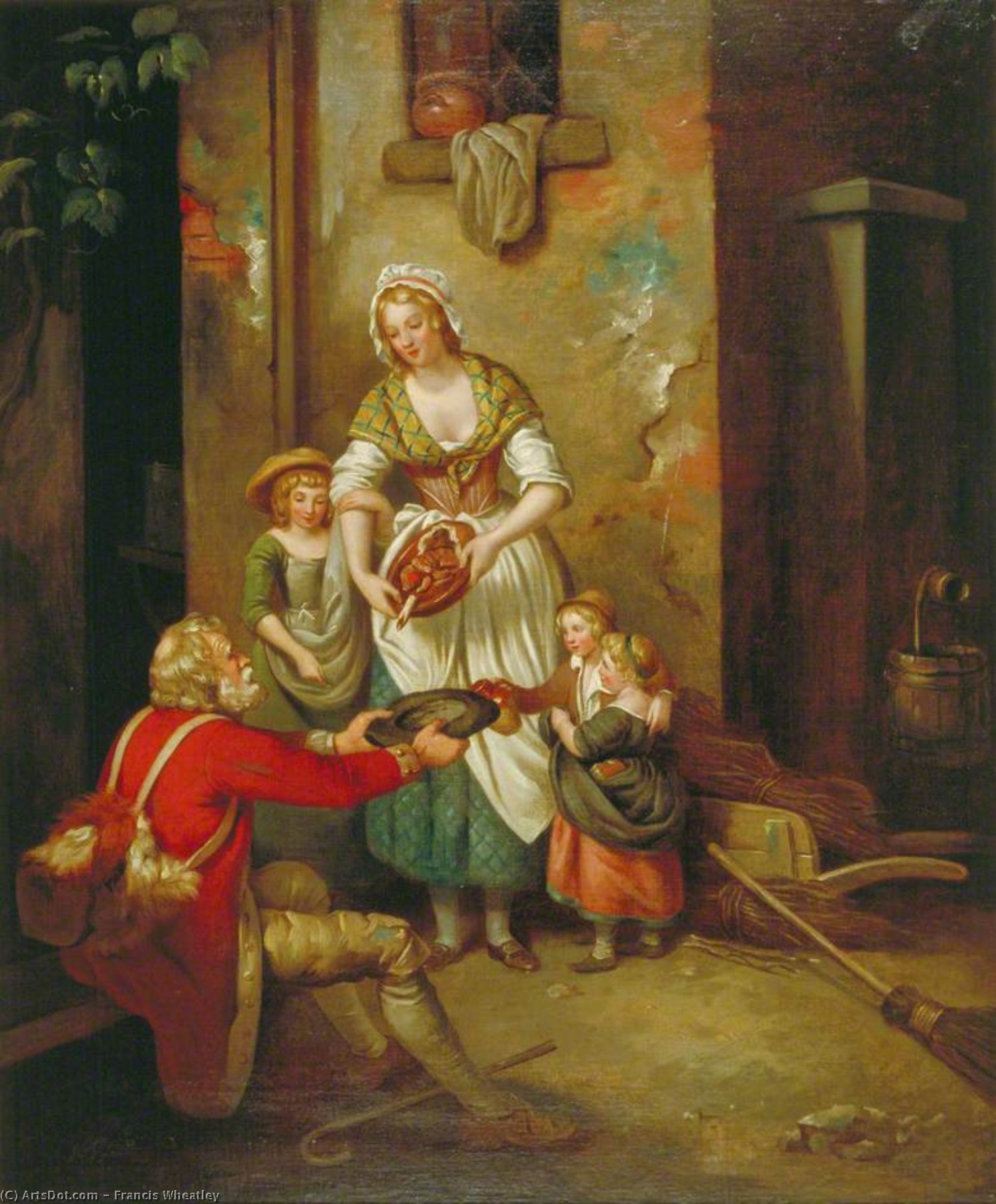 Francis Wheatley - The Benevolent Cottager