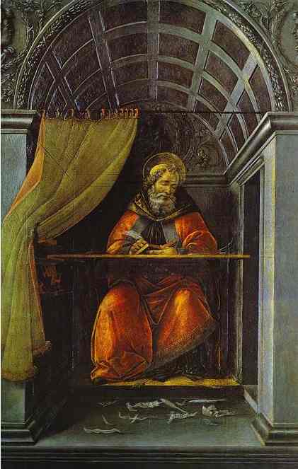 St. Augustine In The Cell — Sandro Botticelli