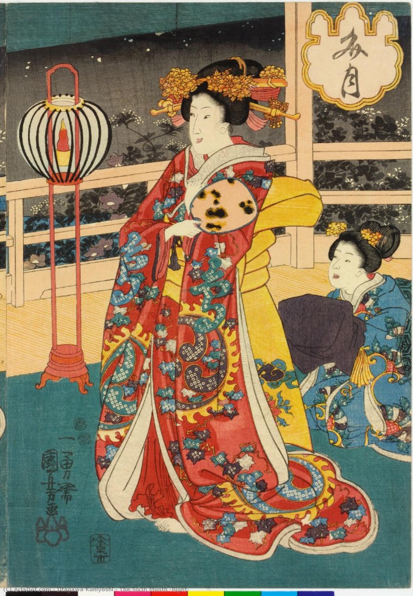 Der Sechste Monat (rechts) — Utagawa Kuniyoshi
