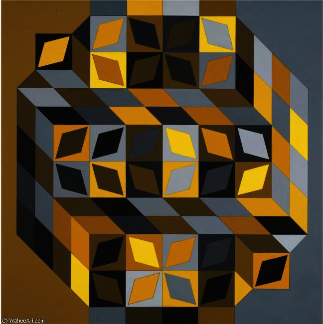 Victor Vasarely - Tridim-Cristal-W