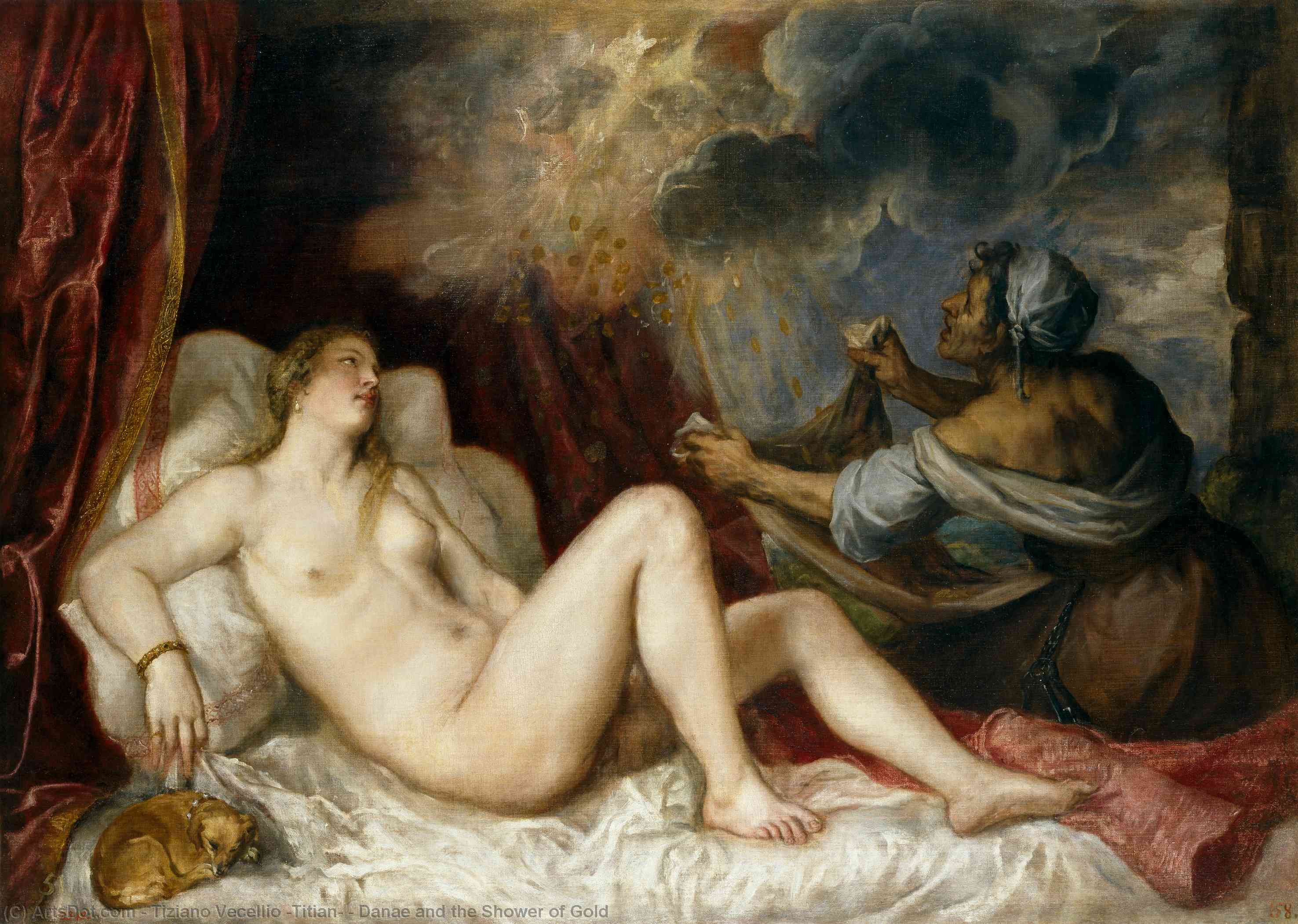 Danae And The Shower Of Gold — Tycjan