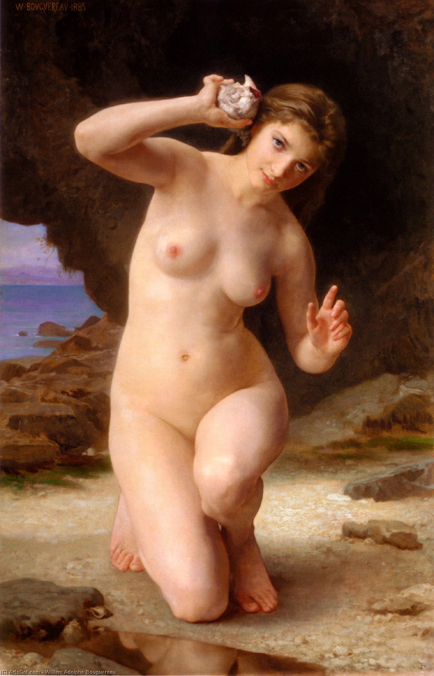 William-Adolphe Bouguereau - Mujer con una concha