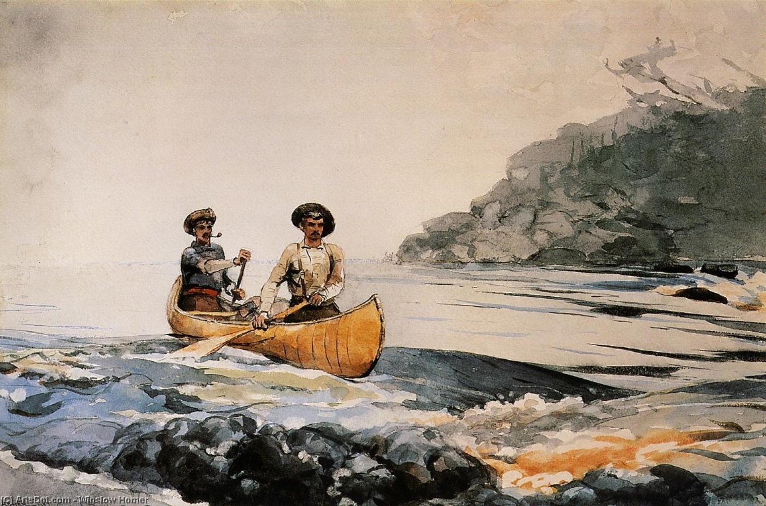 Betreten Des Ersten Rapids — Winslow Homer