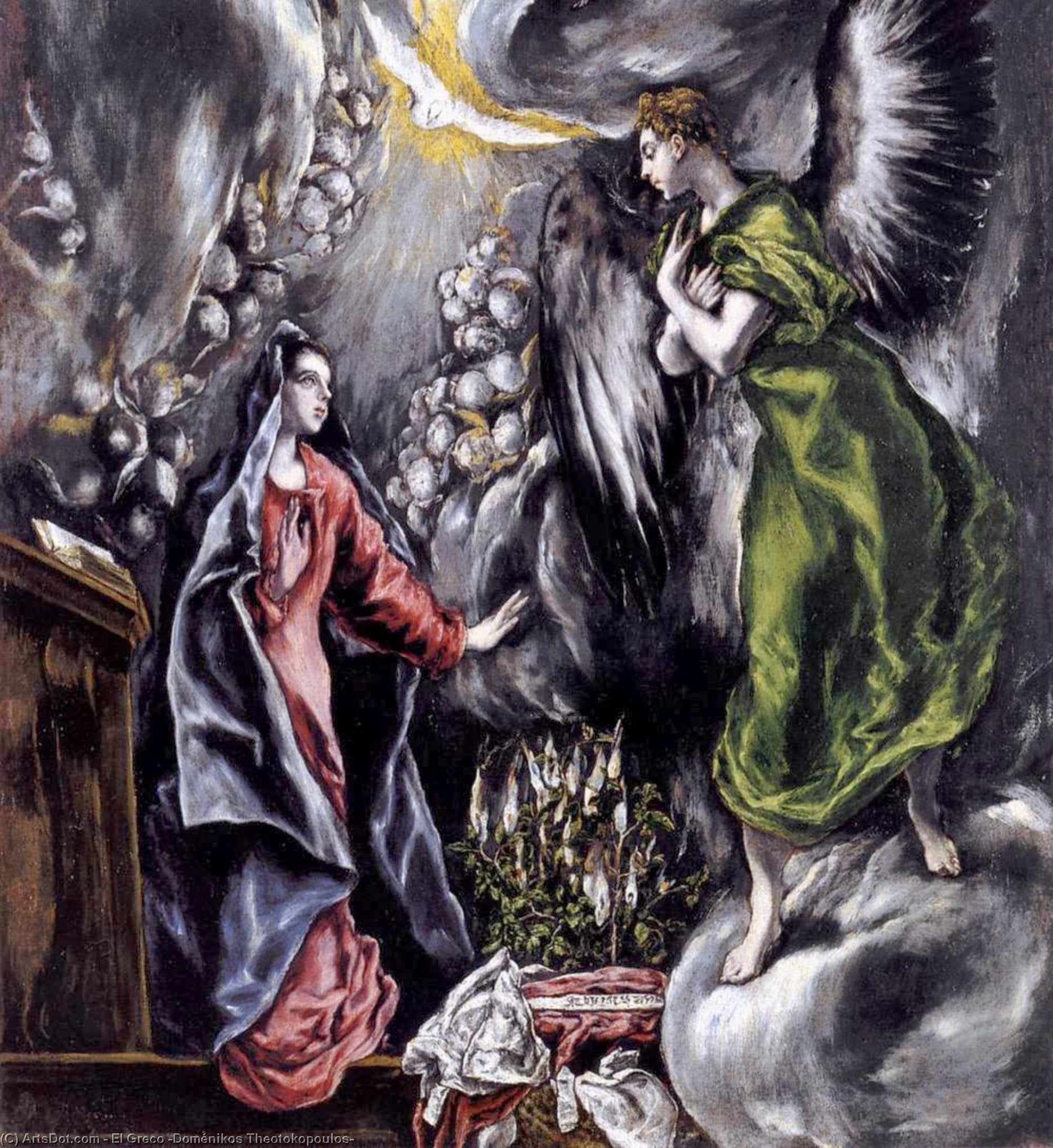 Ел Греко - The Annunciation (detail)
