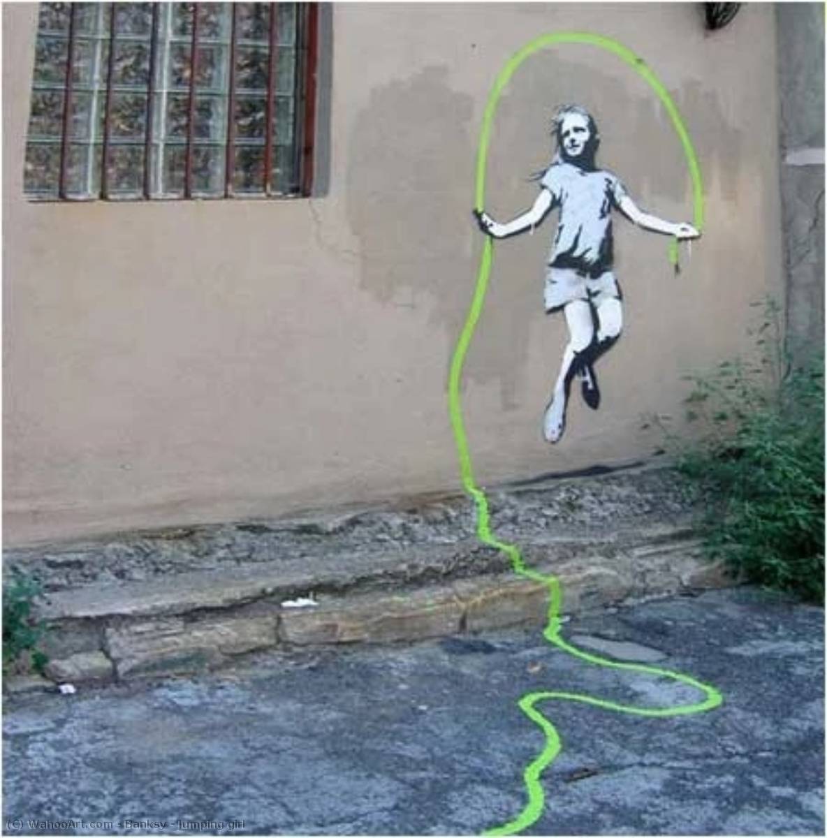 Kupte si giclée od Jumping girl - Banksy