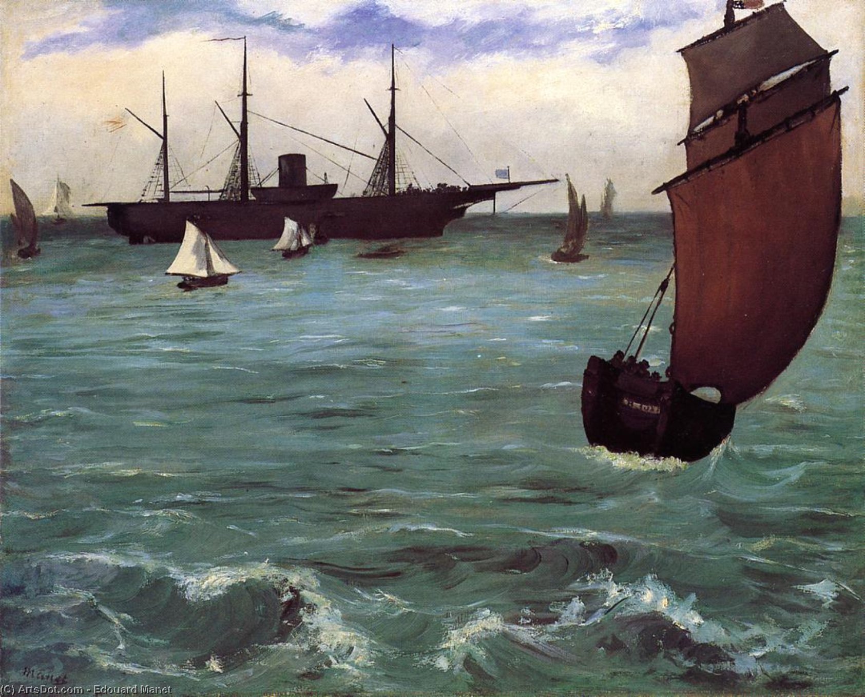 Édouard Manet - Il Kearsarge a Bologne