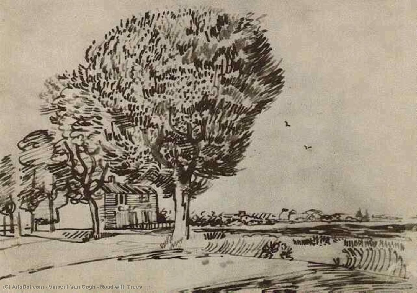 vincent willem van gogh - Road with Trees