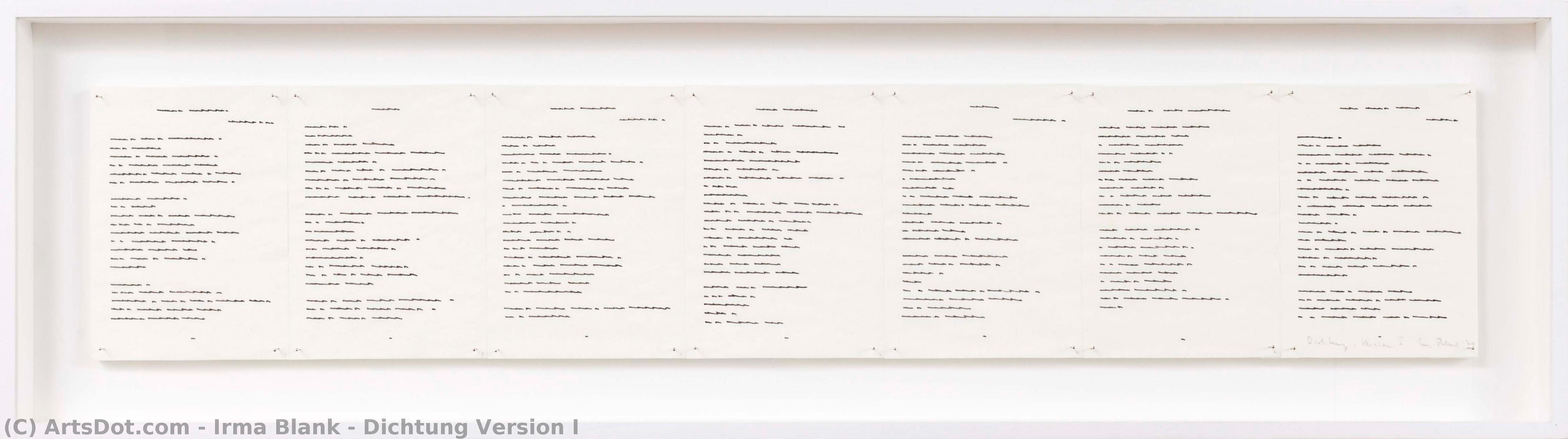Dichtung Version I — Irma Blank