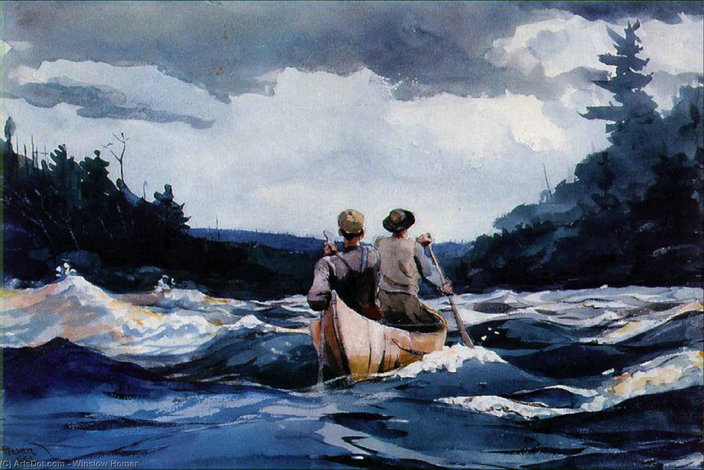 Kano I Strömarna — Winslow Homer