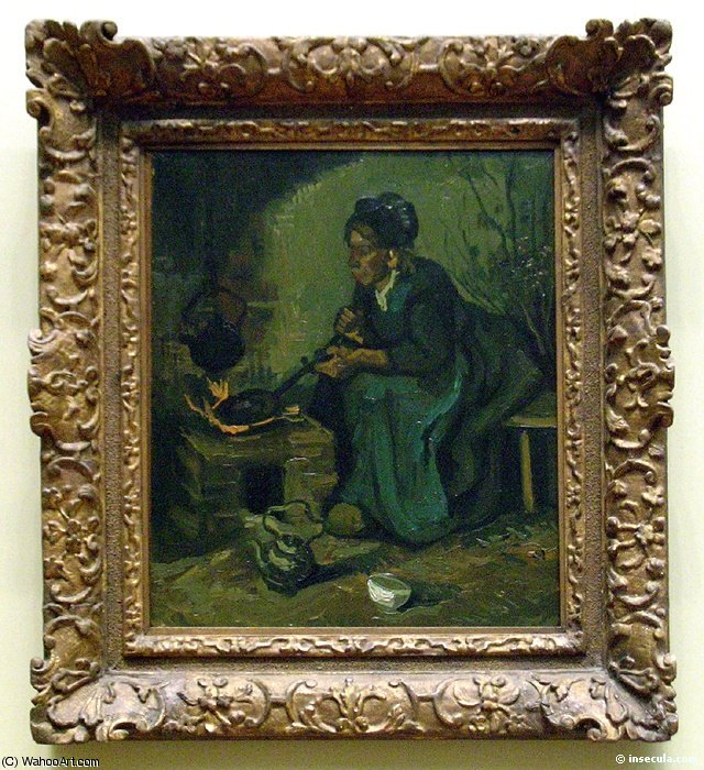 Paysanne Cuisinant Dans Une Cheminee - La Cucina Della Contadina Vicino Al Camino — Vincent Willem Van Gogh
