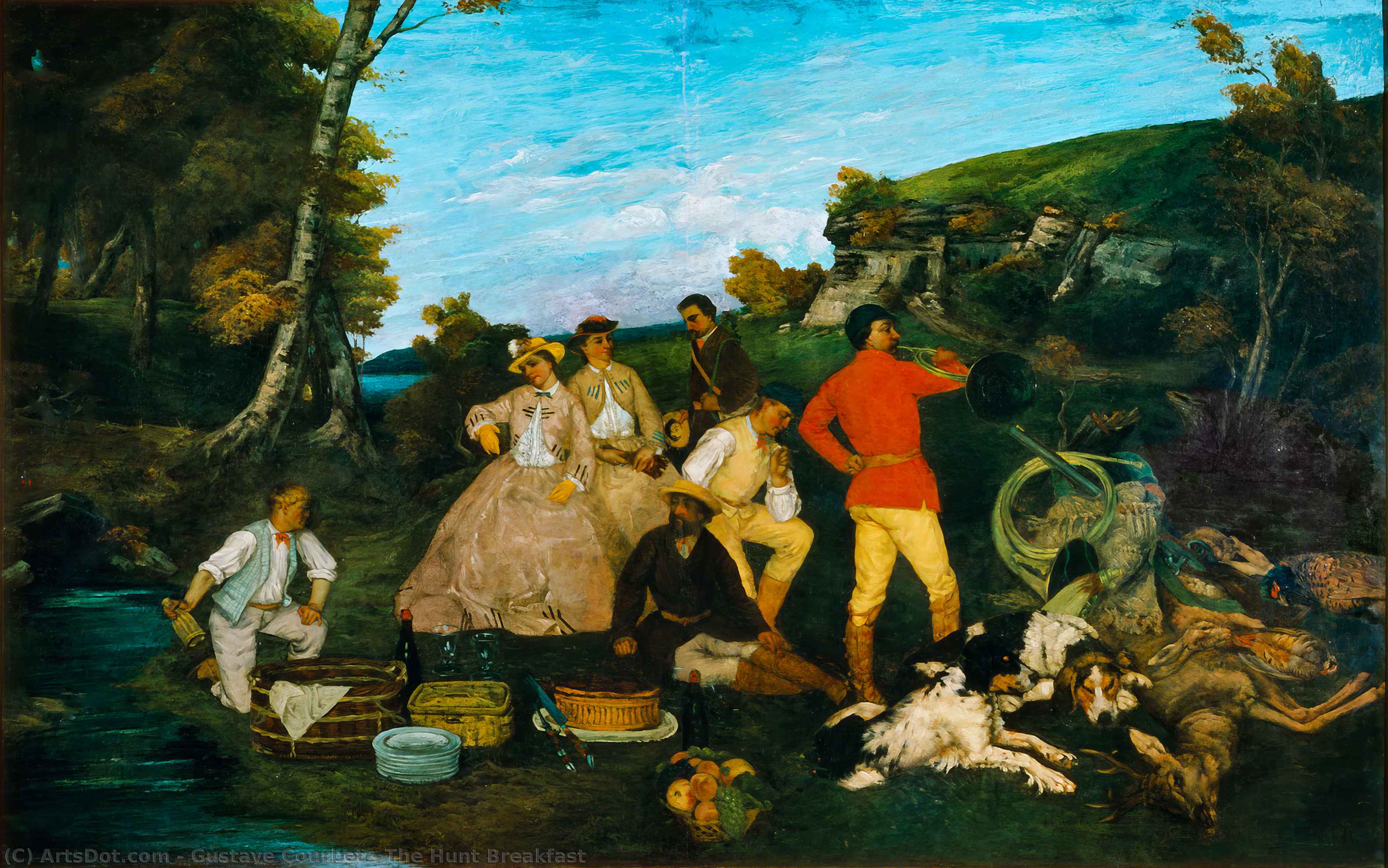 "the Hunt Breakfast" -> "ühistoo Püha" — Gustave Courbet