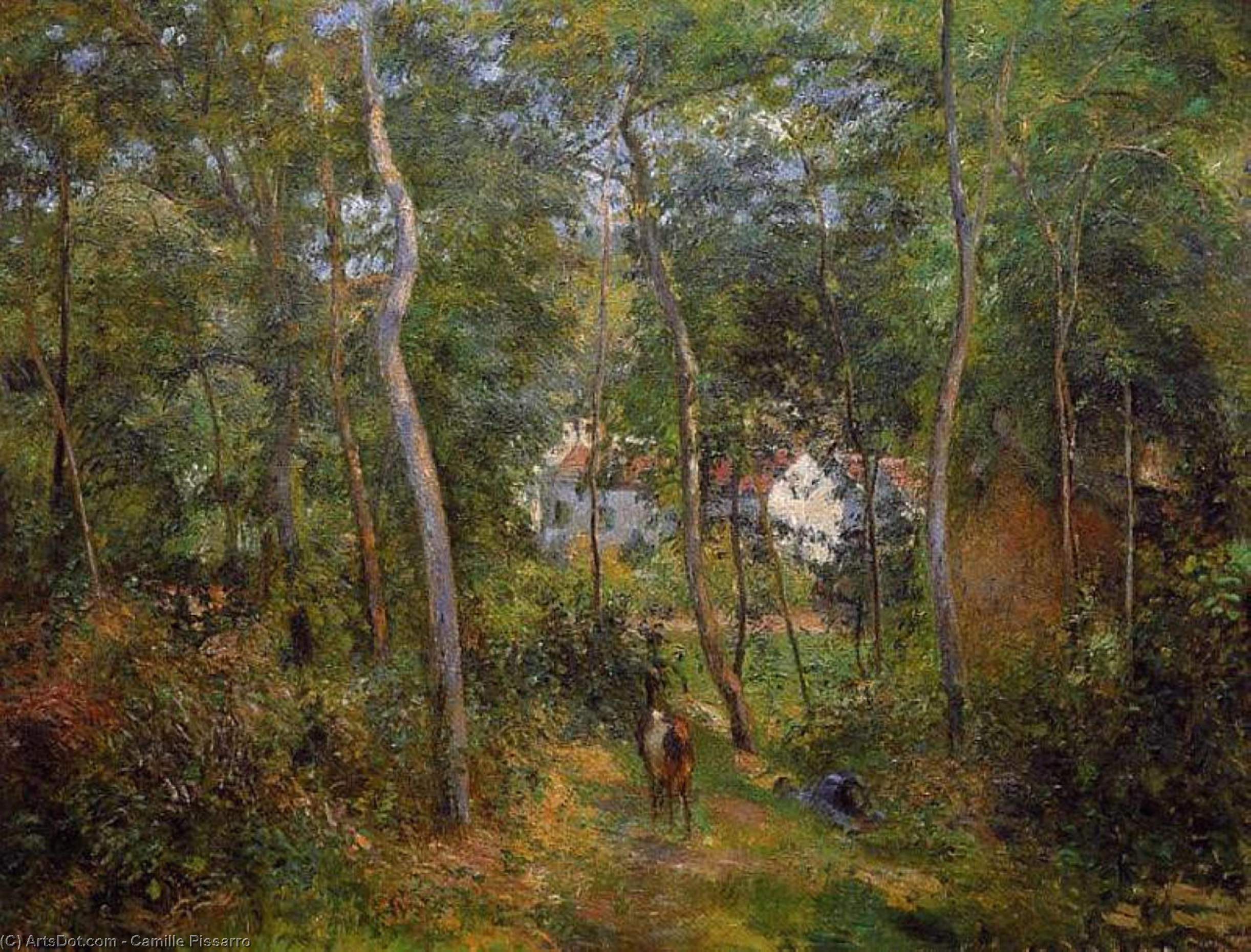Výběžek Lesa Poblíž Hermitage — Camille Pissarro