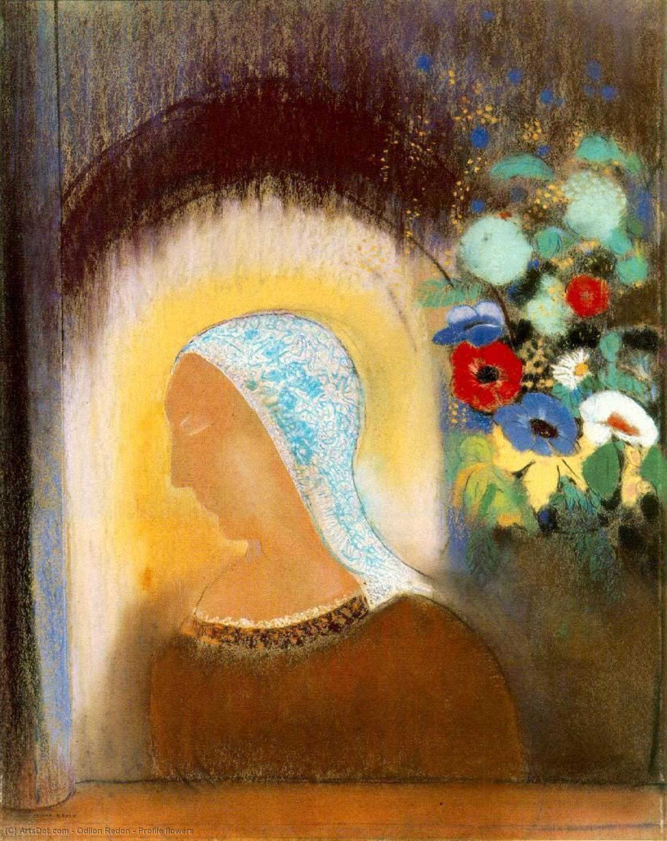 Profile Flowers — Odilon Redon