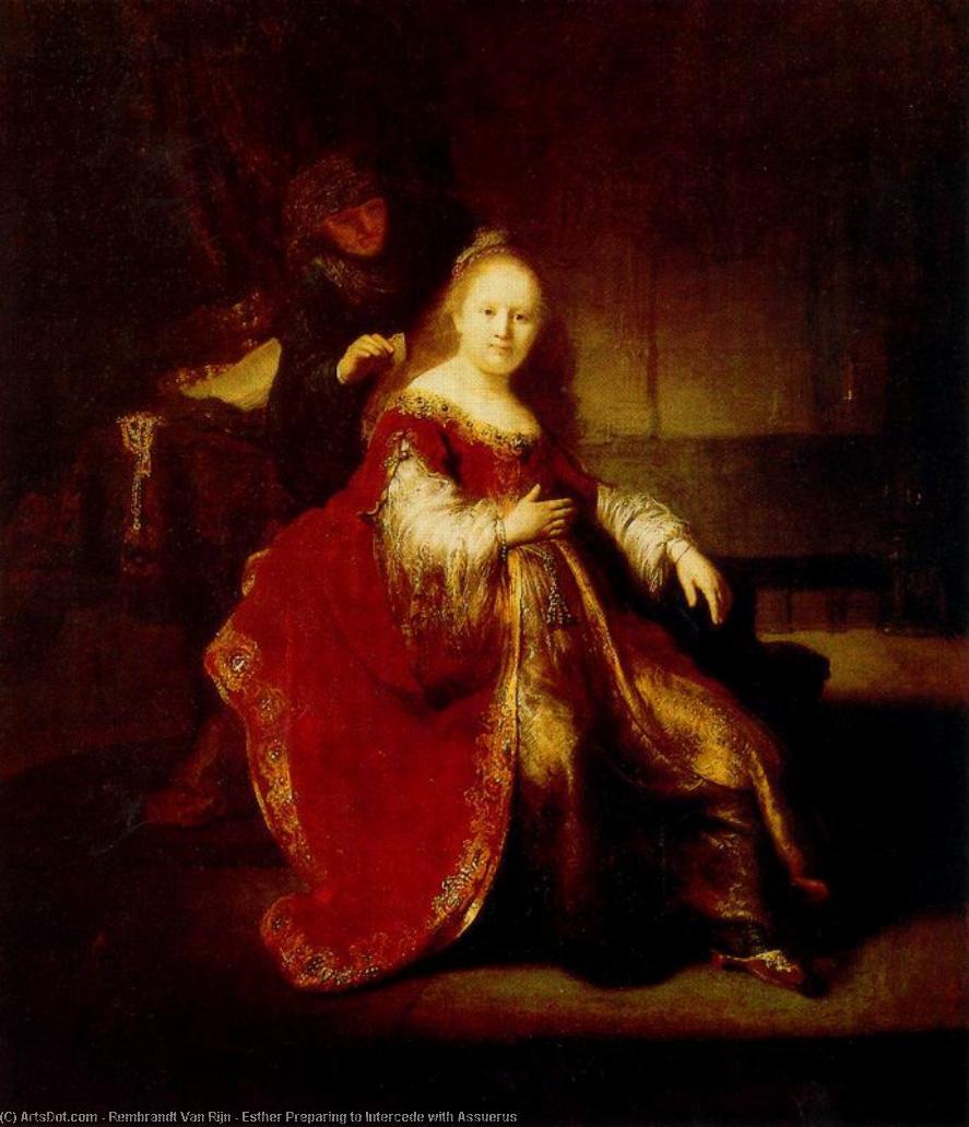 Esther Pregătind Intervenția Către Asueros — Rembrandt Van Rijn