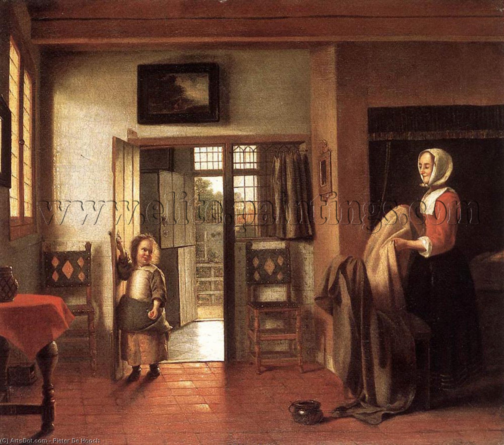 Łóżko — Pieter De Hooch