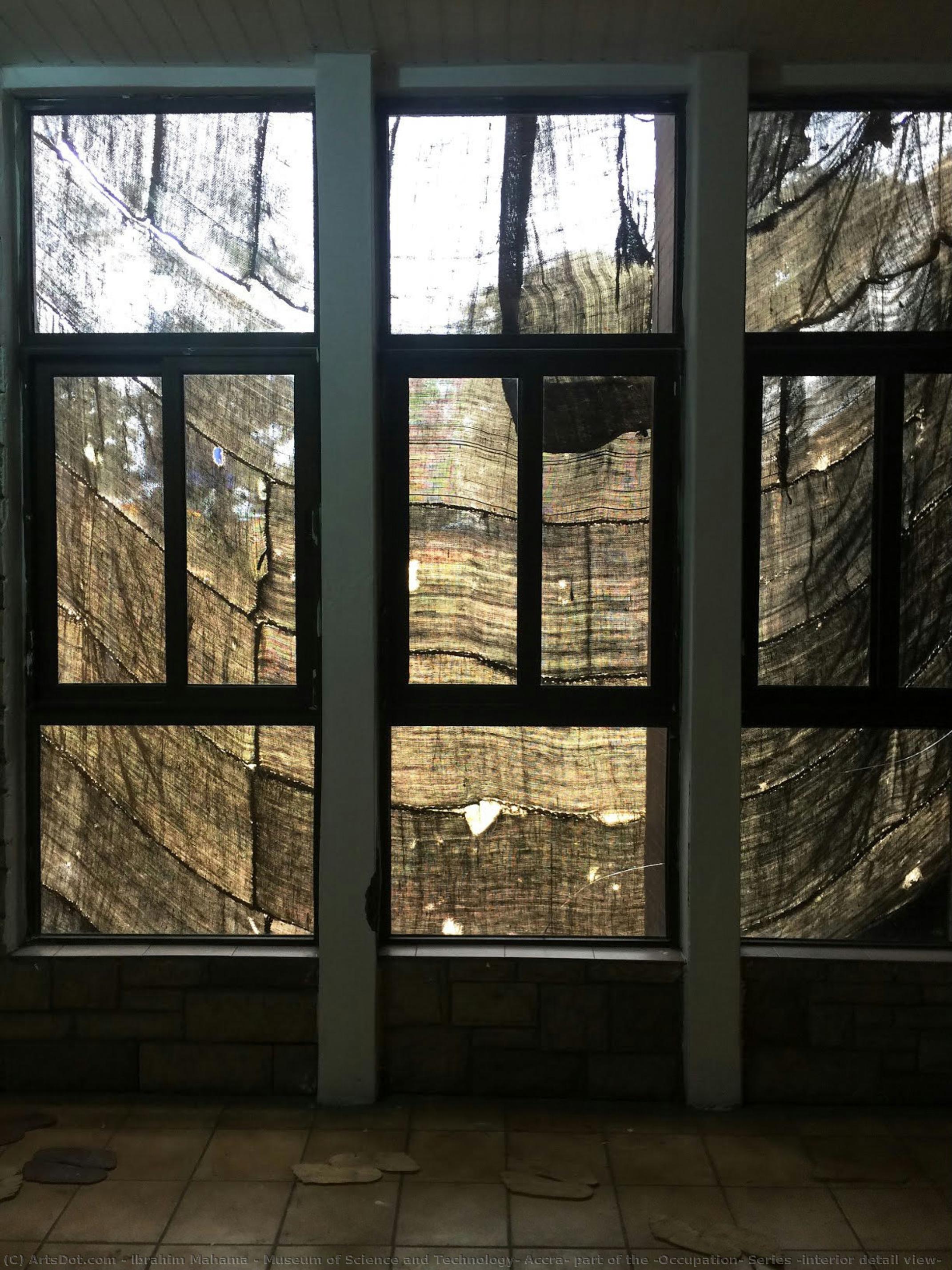 Ibrahim Mahama, Museum of Science and Technology, Accra, part of the ‘Occupation’ Series (interior detail view)