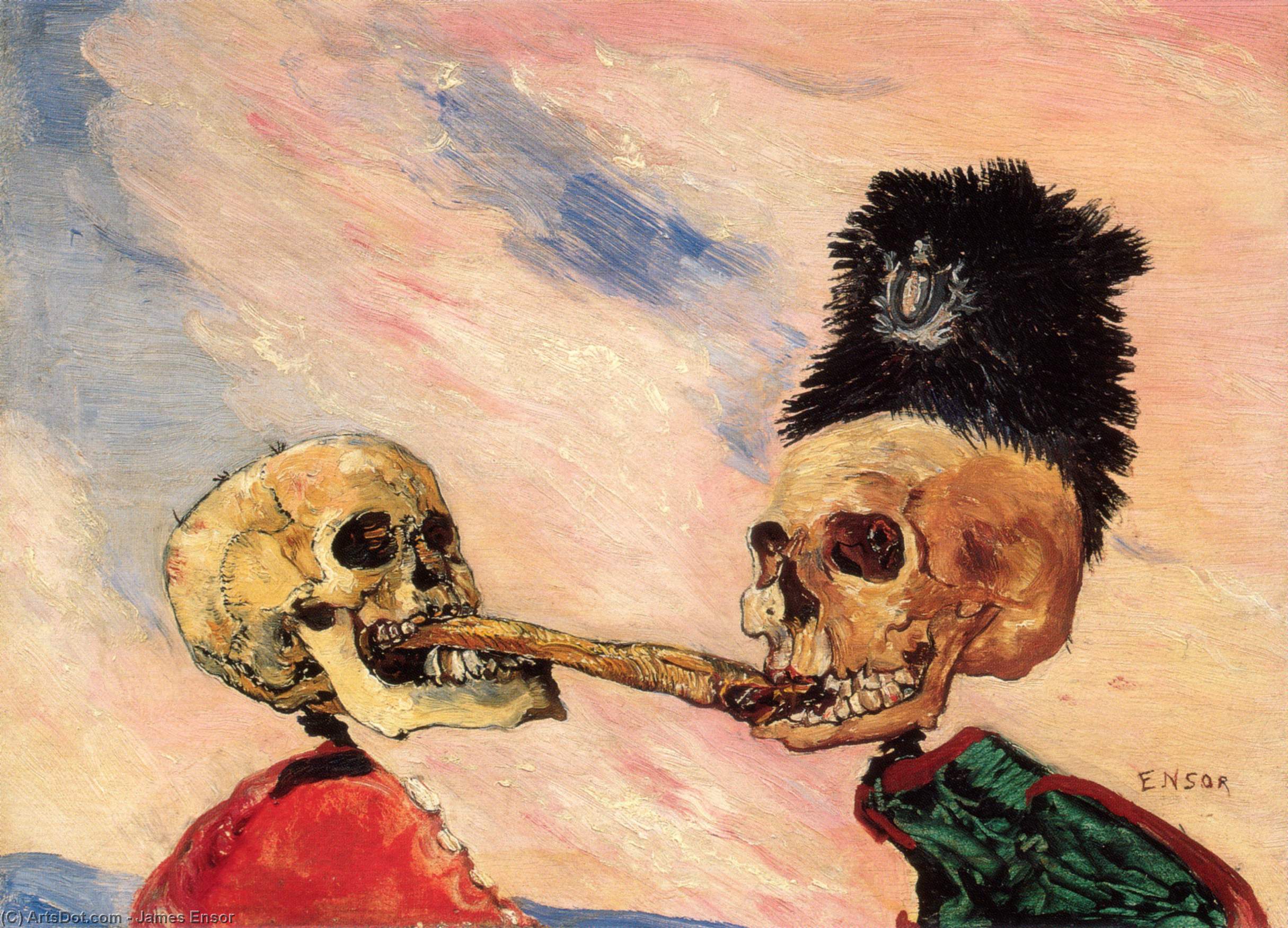 Джеймс Енсор - Skeletons Fighting Over a Pickled Herring