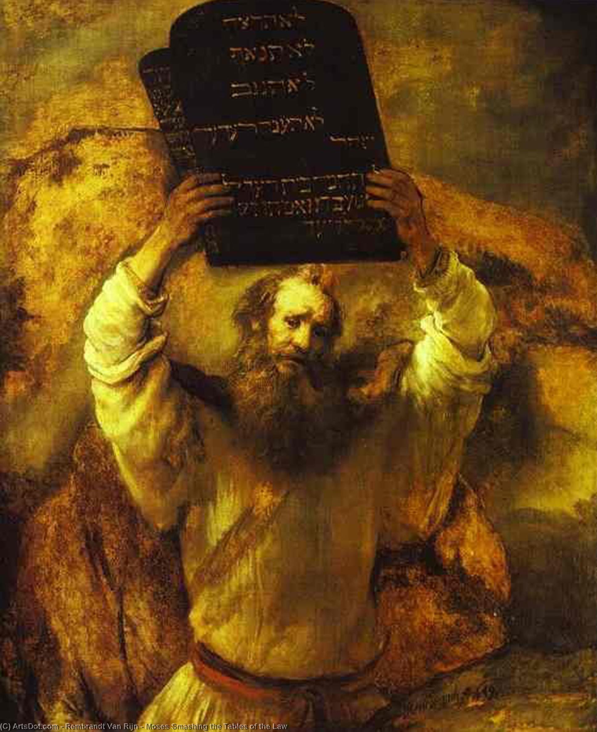 Moses Smashing The Tables Of The Law — Rembrandt
