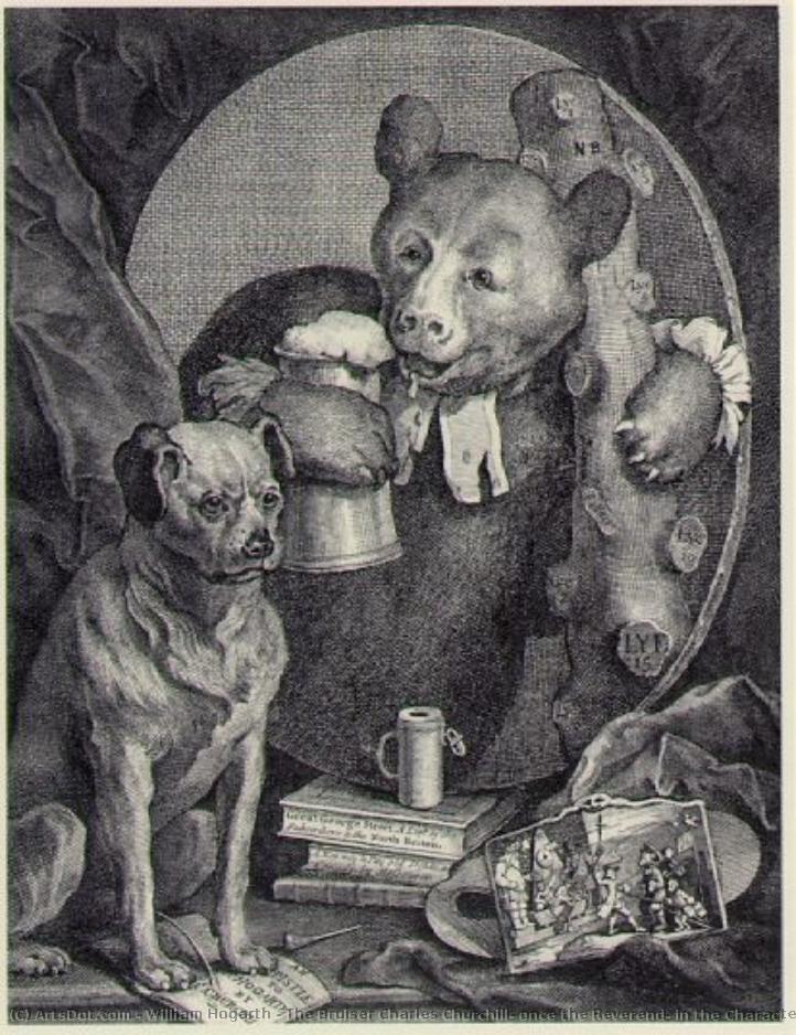 Il Braccioforte (caricatura Di Charles Churchill, Un Tempo Reverend) — William Hogarth