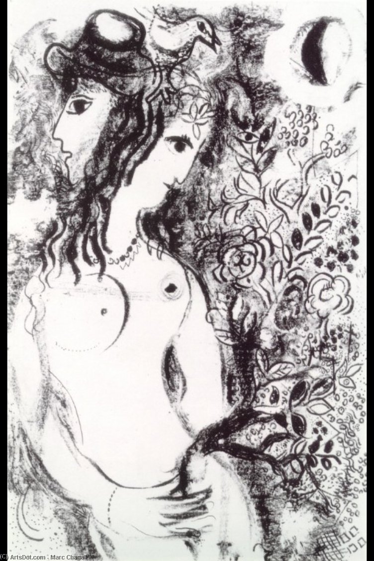 Paar Mit Einem Vogel — Marc Chagall