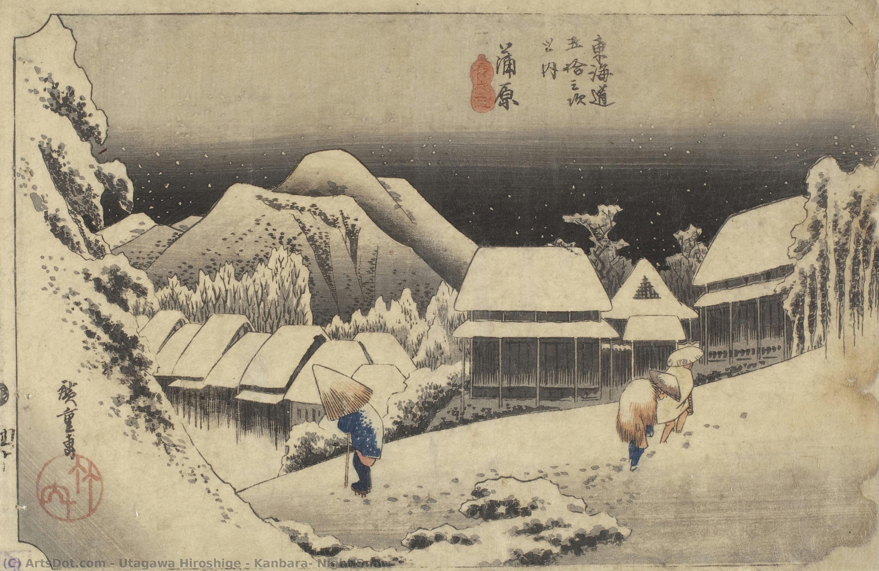 蒲原夜の雪 — उतागावा हिरोशिगे