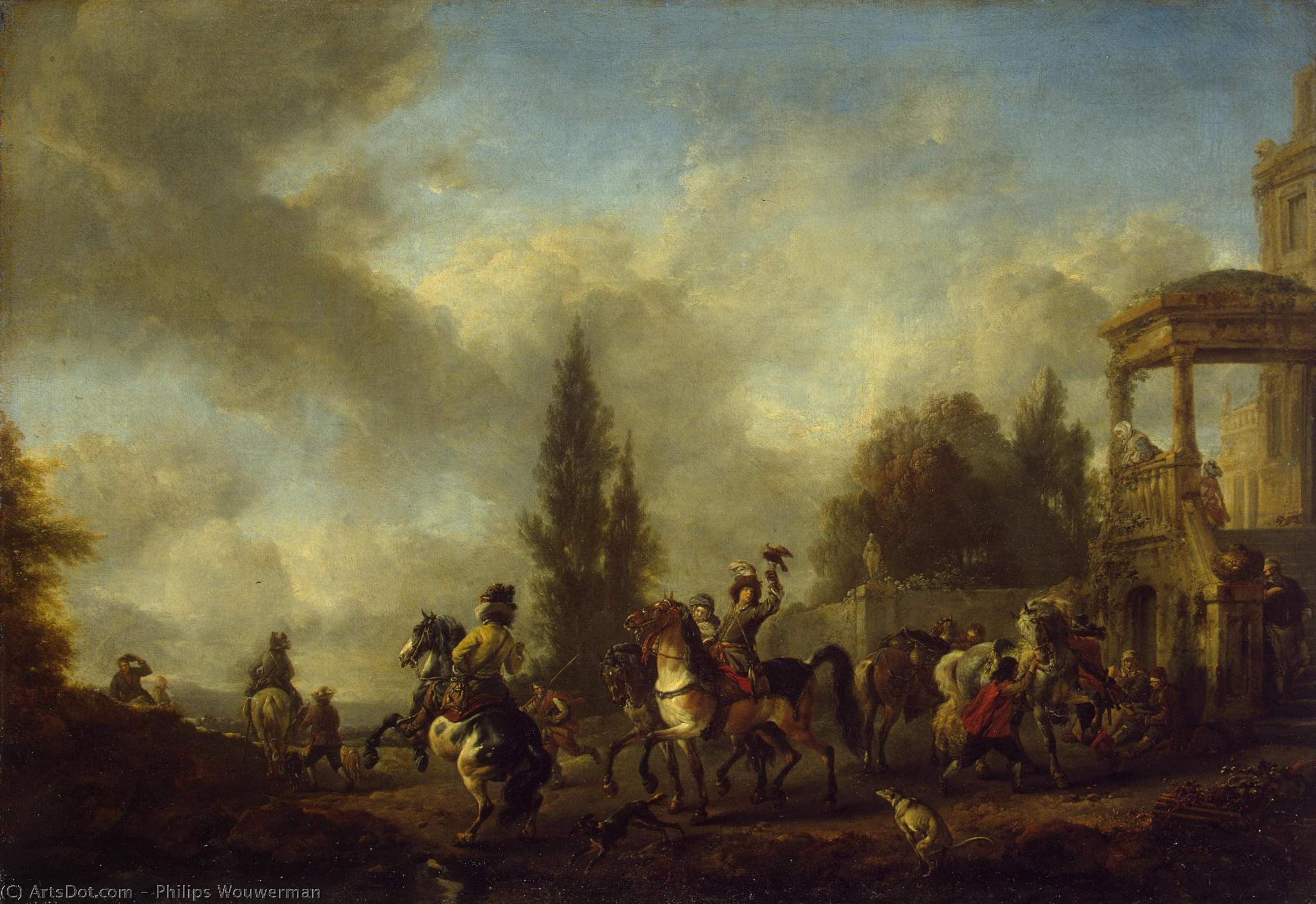 Huntsmen Setting Out — Philips Wouwermański