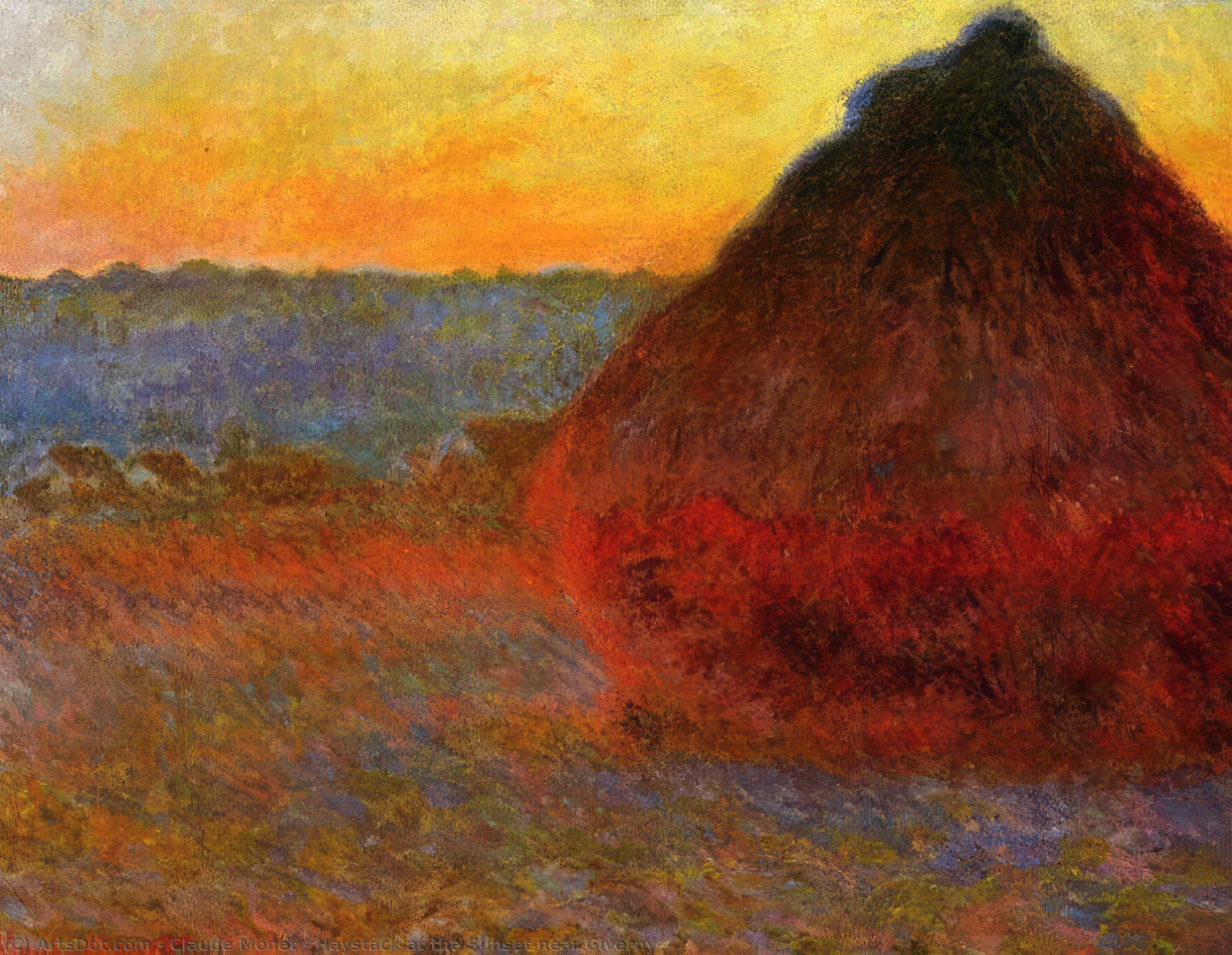 クロード・モネ - Haystack at the Sunset near Giverny