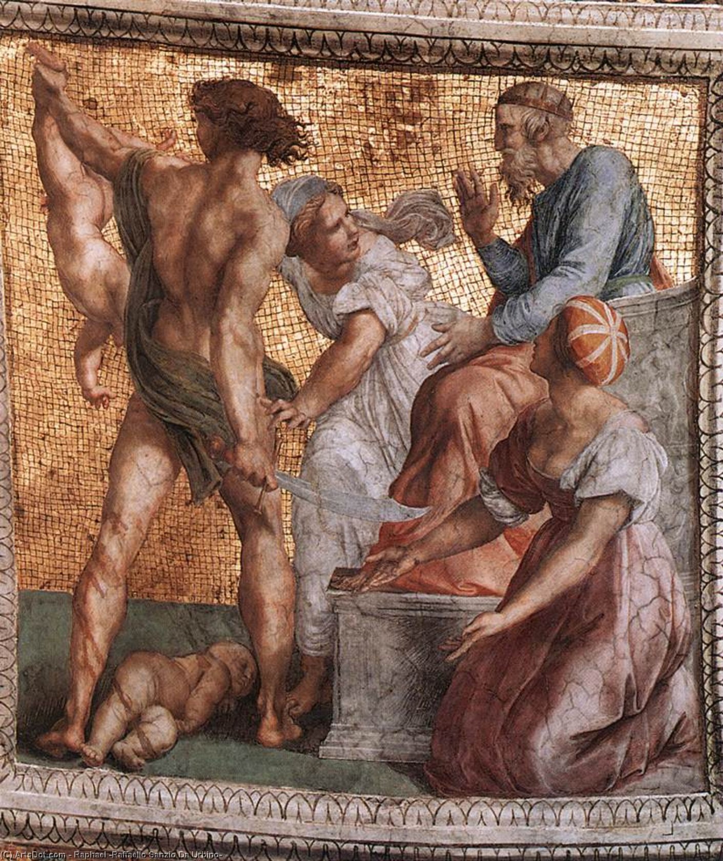 Rafael - The Judgment of Solomon (ceiling panel) (Stanza della Segnatura)