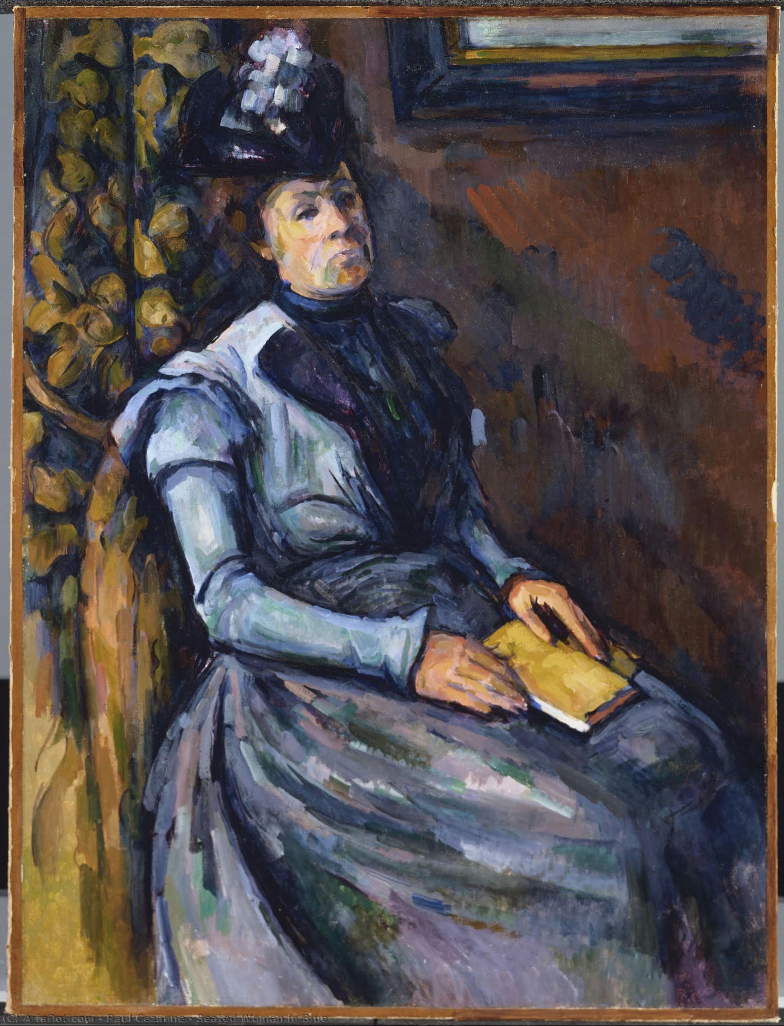 Donna Seduta Con Libro — Paul Cézanne