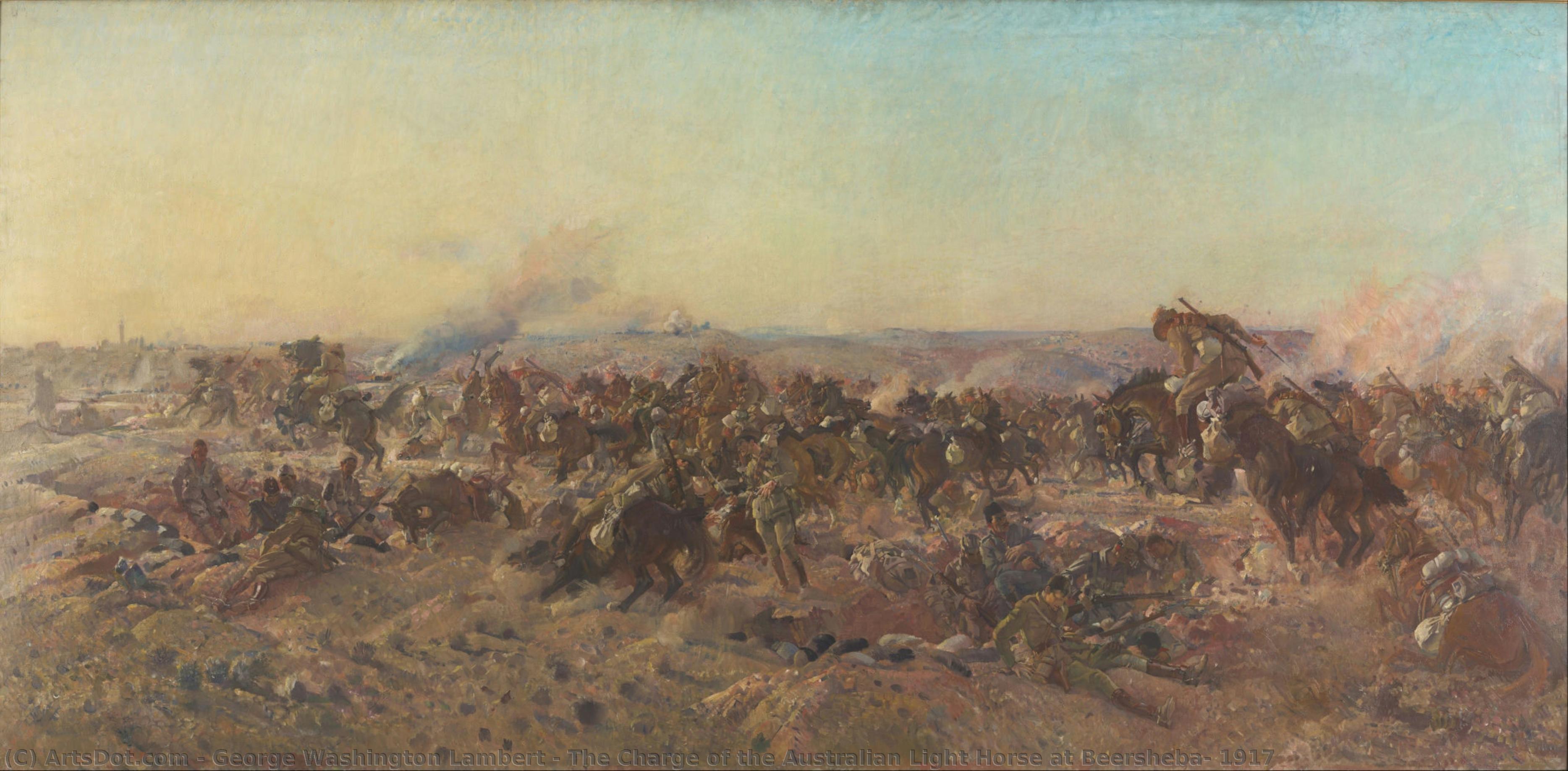La Carica Dell'australian Light Horse A Beersheba, 1917 — George Washington Thomas Lambert
