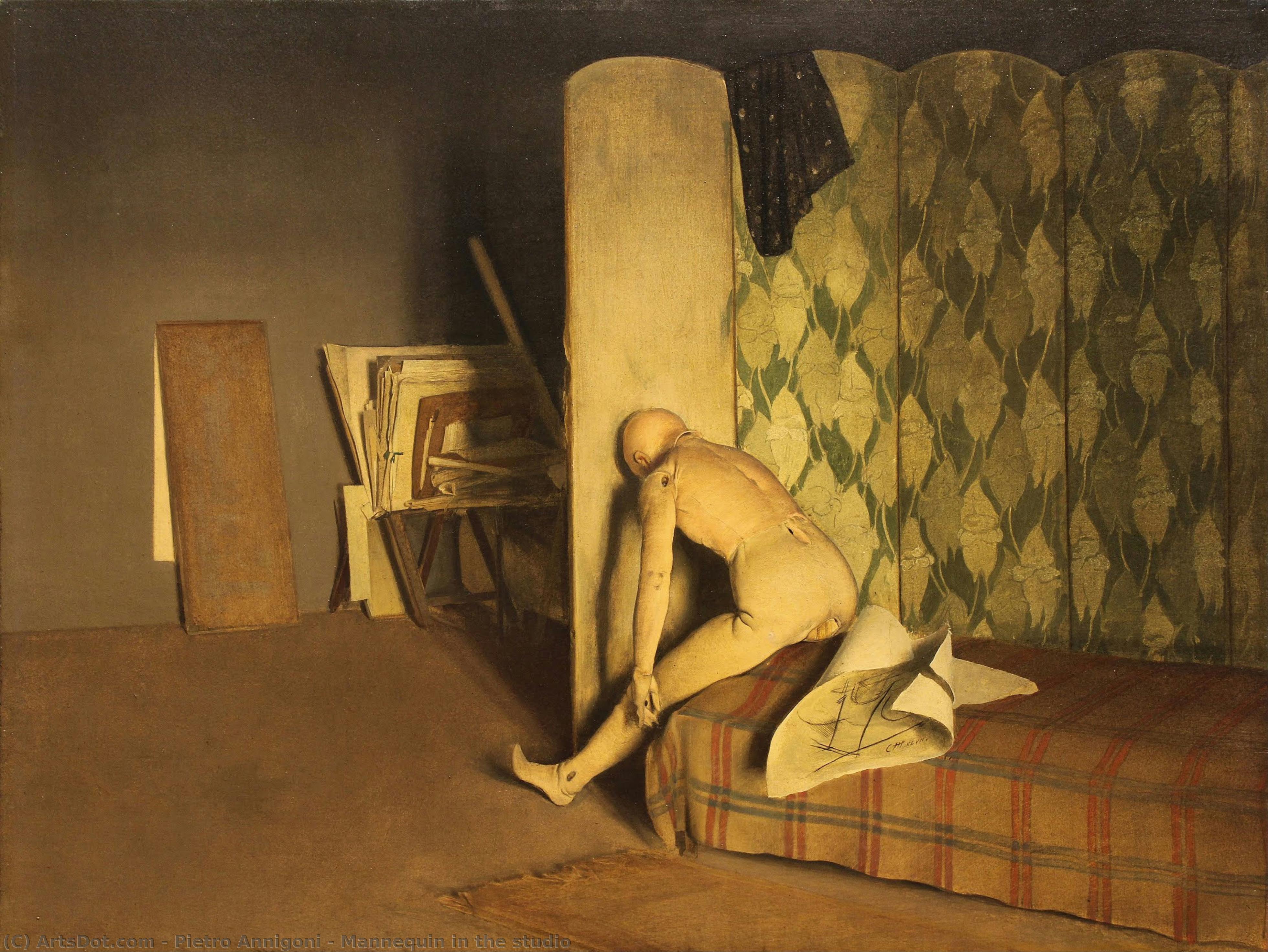 Pietro Annigoni - Mannequin in the studio