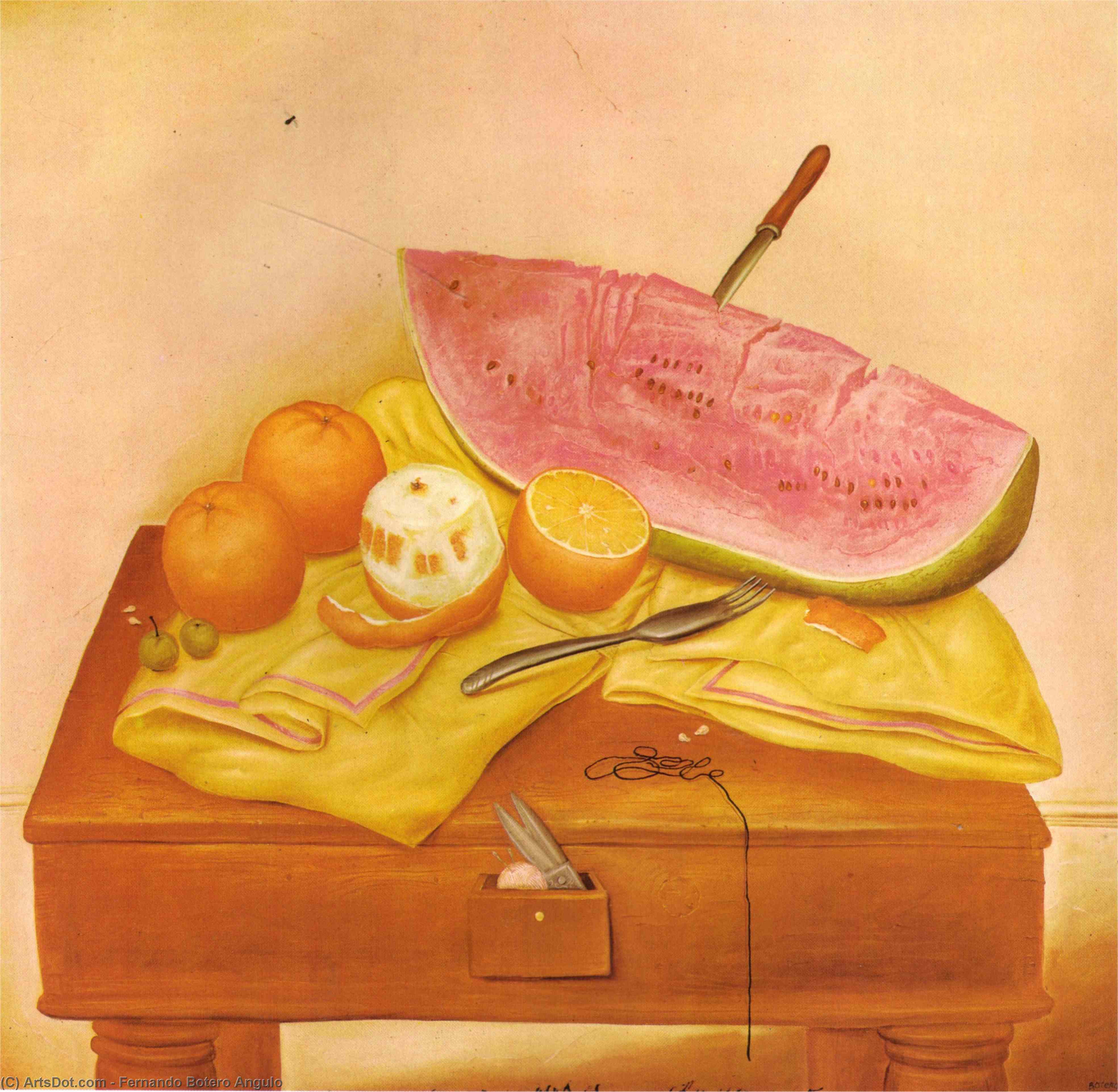 فرناندو بوتيرو - pastèques et oranges