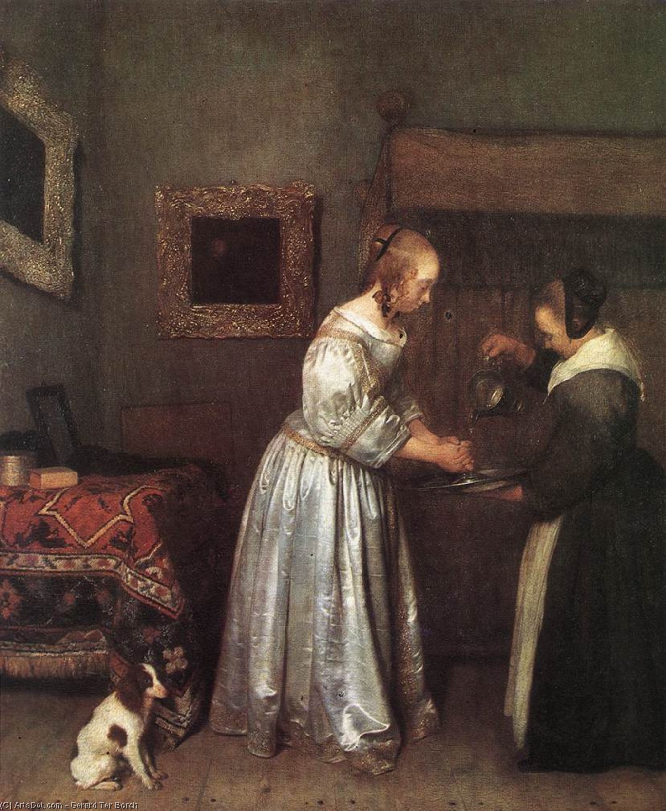 Mujer Lavándose Las Manos — Gerard Ter Borch