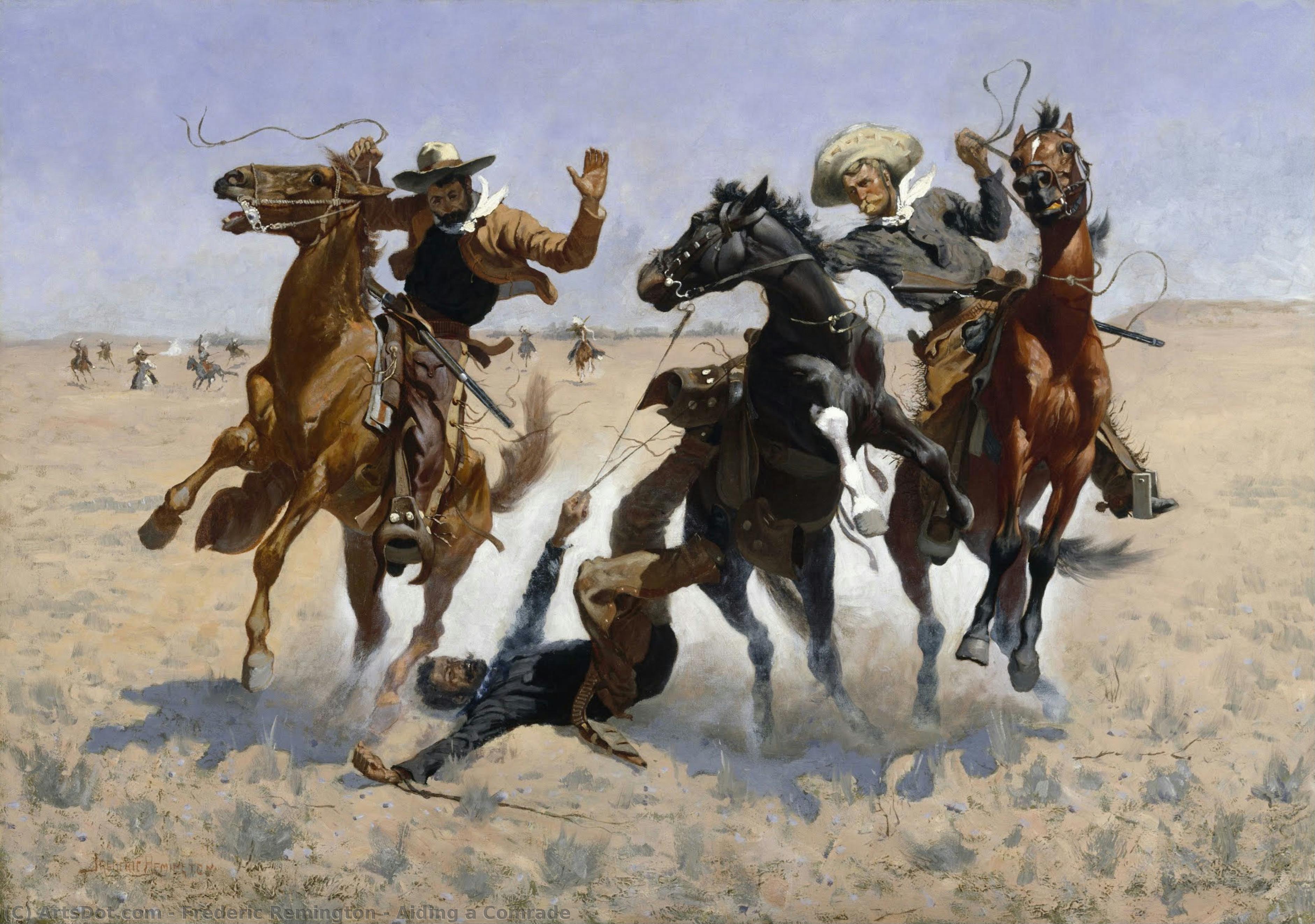 Aiding A Comrade — Frederik Remington