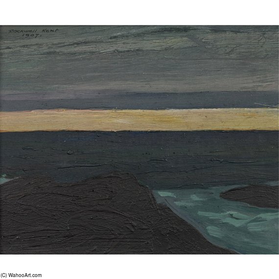 Rockwell Kent - Sunset Over The Sea