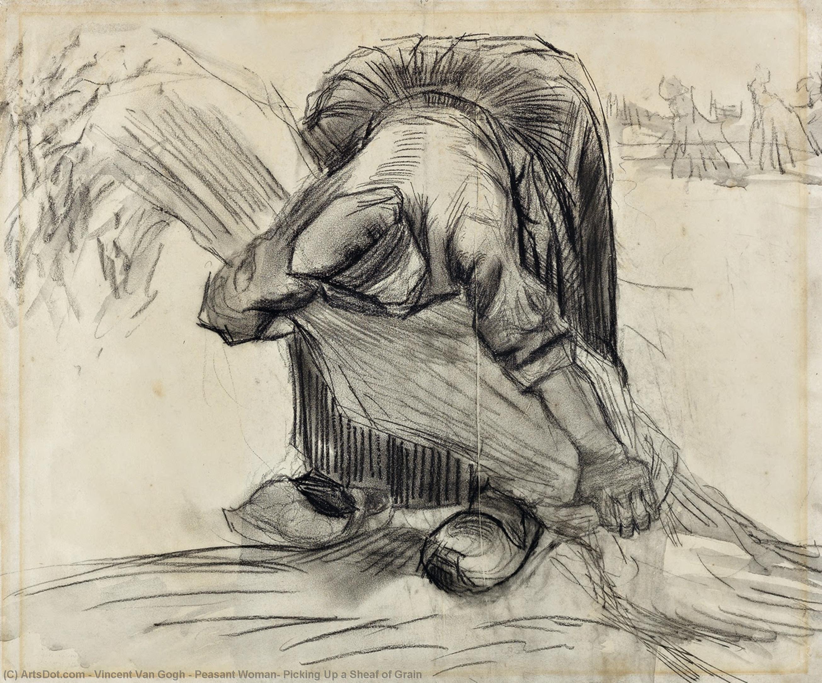 Vincent Van Gogh’nın "çiftçi Kadını Buğday Çentiğini Topluyor" Adlı Eserinde Gerçekçilik Akımının Ön Planda Olduğu Görülür. Bu Etkileyici 1885 Yapımı, Van Gogh'un Geniş Kapsamlı Üretiminden Küçük Bir Çalışma Olmasına Rağmen Sanatçı Tarafından Duygusal Der — Vincent Van Gogh