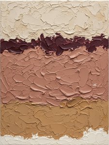Terre Stratifiée : Une Étude Monumentale En Impasto Bourgogne Et Vieux Rose — David Moreau