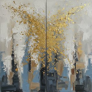 Vergoldete Brüche Inmitten Von Holzkohlespitzen — David Moreau