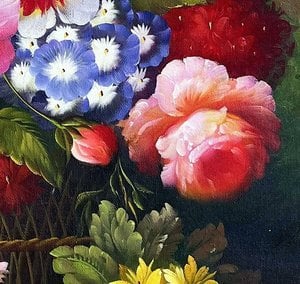 Romantisches Blumenstillleben Mit Pfingstrosen