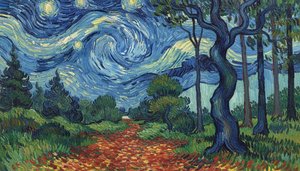 Turbolenza Celeste: Un'orbita Eterna In Blu E Oro — Hugo Faubert