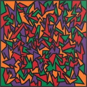 Fragmented Kineticism: A Singular Mosaic Of Chromatic Tension And Jagged Geometric Chaos — Caroline Pelletier