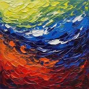 Celestial Vortex In Motion: A Monumental Study Of Primal Color And Kinetic Energy — Christian Noiret