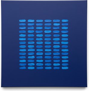 Monolitna Modra Simetrija: Meditativna Študija Kobaltnega Impasta In Geometrične Spokojnosti — David Moreau