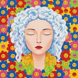 Laurent Charpentier - Ethereal Bloom: A Radiant Symphony of Psychedelic Flora and Serene Porcelain Grace