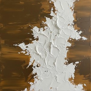 Monolithic Radiance: An Impasto Study Of Spontaneous Form And Earthbound Shadows — David Moreau